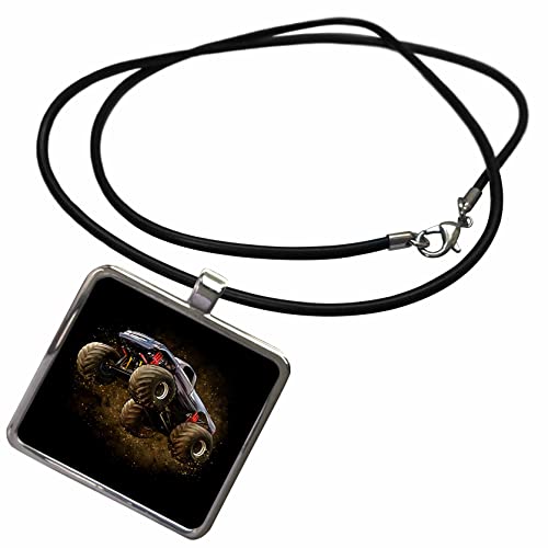 3dRose Funny Monster Truck Dirty Offroad Sport Hobby - Necklace with Pendant (ncl_320092)