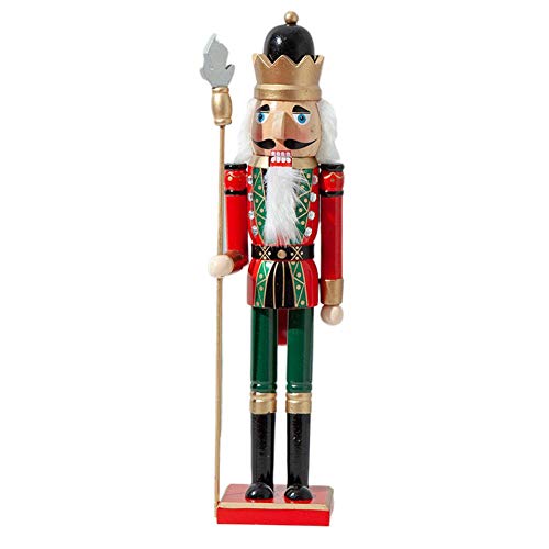 Luckybaby 38CM / 50CM Christmas Nutcracker King Soldier Títere de Madera, Adornos navideños | Juguetes de Marionetas para niños, Adornos Decorativos de Marionetas de Cascanueces