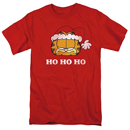 T-shirt Garfield Ho Ho Ho rouge mixte, idée cadeau idéale