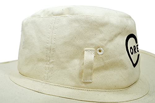 Image of 100% Cotton Canvas Cricket Panama Sun Hat Lightweight Brim with Loops