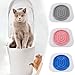 Professional Cats Toilet Trainer Kit, Cats Toilet Training System, Kitty Urinal Seat Toilet Trainer, Reusable Puppy Cat Litter Mat, Strong Bearing Capacity Home Urinal Seat Potty for Small Pet (Grey)