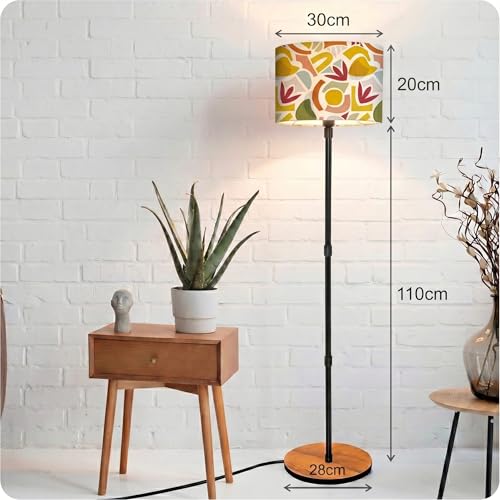 Image of Rellon Floor Lamp for Living Room with Decorative Metal Floor Lamp Standing Home Decoration Floor JuteLamp Shade Reading for Bedroom, Office,Kitchen (A1)