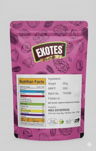 Image of Exotes Premium Dry Fruits (Dried Mix Fruit), 250 g