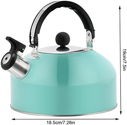 Whistling Kettle 1.8 L Stainless Steel Whistling Kettle For Stove Traditional Stove-Top Kettle With Whistle Stove Top Kettle Camping Whistling Kettle Teapot Coffee Pot Perfect For Indoor Or Outdoo