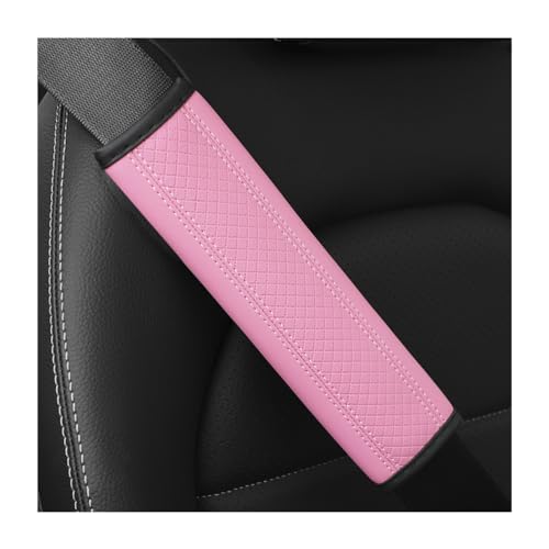 Image of Osilly Car Seat Belt Pads, 2 Pack Fiber Leather Seatbelt Shoulder Strap Covers, More Comfort Driving & Protect Your Neck, Universal Safety Strap Cover for Auto SUV Truck Airplane Backpack (Pink)