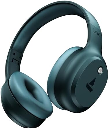 Boat 2025 Launch Rockerz 421, 40H Battery, Low Latency(40Ms), 40Mm Drivers, Enx Tech, Stream Ad Free Music via App Support, Bluetooth Headphones, Wireless Over Ear Headphone with Mic (Bold Blue)