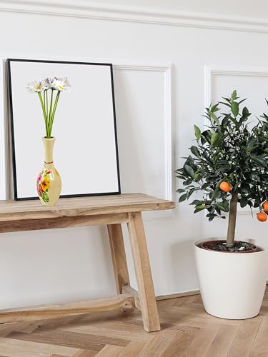 Image of Artificial Gerbera Flower Sticks (Pack of 5) for Home Decor | Realistic Faux Flowers for Vases | Wedding, Office, Living Room & Party Decoration | Long-Lasting, Washable & Reusable