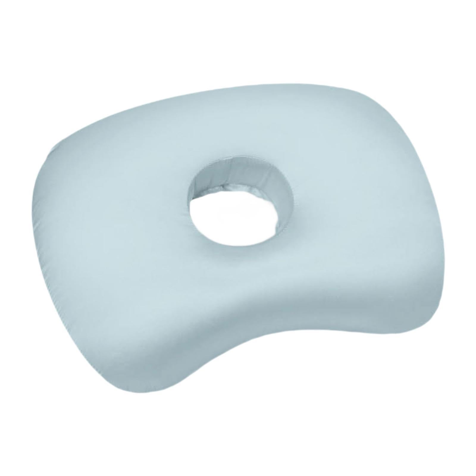 Oreiller protège-oreille latéral de qualité supérieure, coton doux bleu