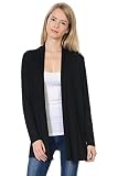 Pastel by Vivienne Women's Long Sleeve Jersey Cardigan Large Black