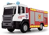 Rueda Libre, luz y sonido. Dickie Toys 203712016-Scania, Camión de bomberos de marcha libre, 2 tipos, cabina fundida a presión, 17 cm, multicolor , color/modelo surtido