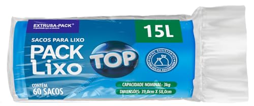 Saco de Lixo PACK LIXO TOP Azul 15 Litros - Super resistentes