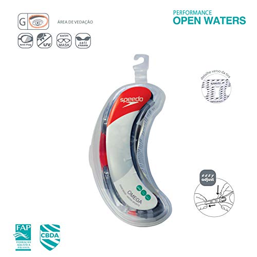 Speedo Omega Máscara de Natação, Unissex, Multicolorido (Preto Amarelo), Único, Multicolorido (Preto