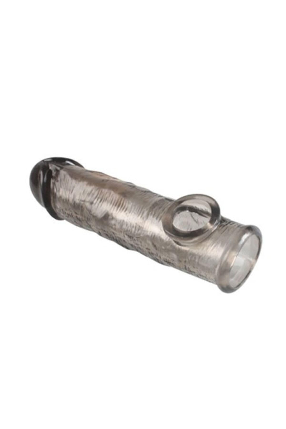 TruvaShop 16 cm Zenci Penis Kılıfı Uzatmalı Prezervatif + 10 Ml Kaydırıcı