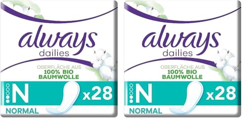 Always Dailies Cotton Slipeinlagen Normal 28 Slipeinlagen (Packung mit 2)
