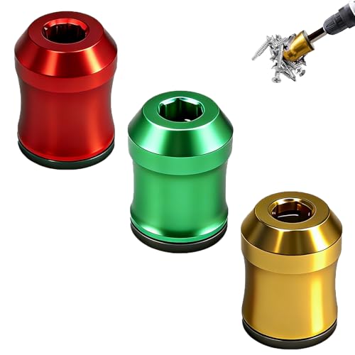 Screwdriver Magnetizer Ring 3Pcs Magnetic Screw Holder for 1/4 Inch Hex Bits and Drill Bits Removable Screwdriver Head Ring for Tight Spaces and DIY Repair