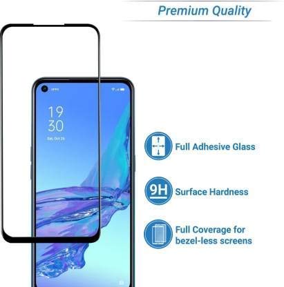 Image of Screen Protector for Oppo A53 (Black) Tempered Glass Edge-to-Edge 6D Screen Guard With Installation Kit