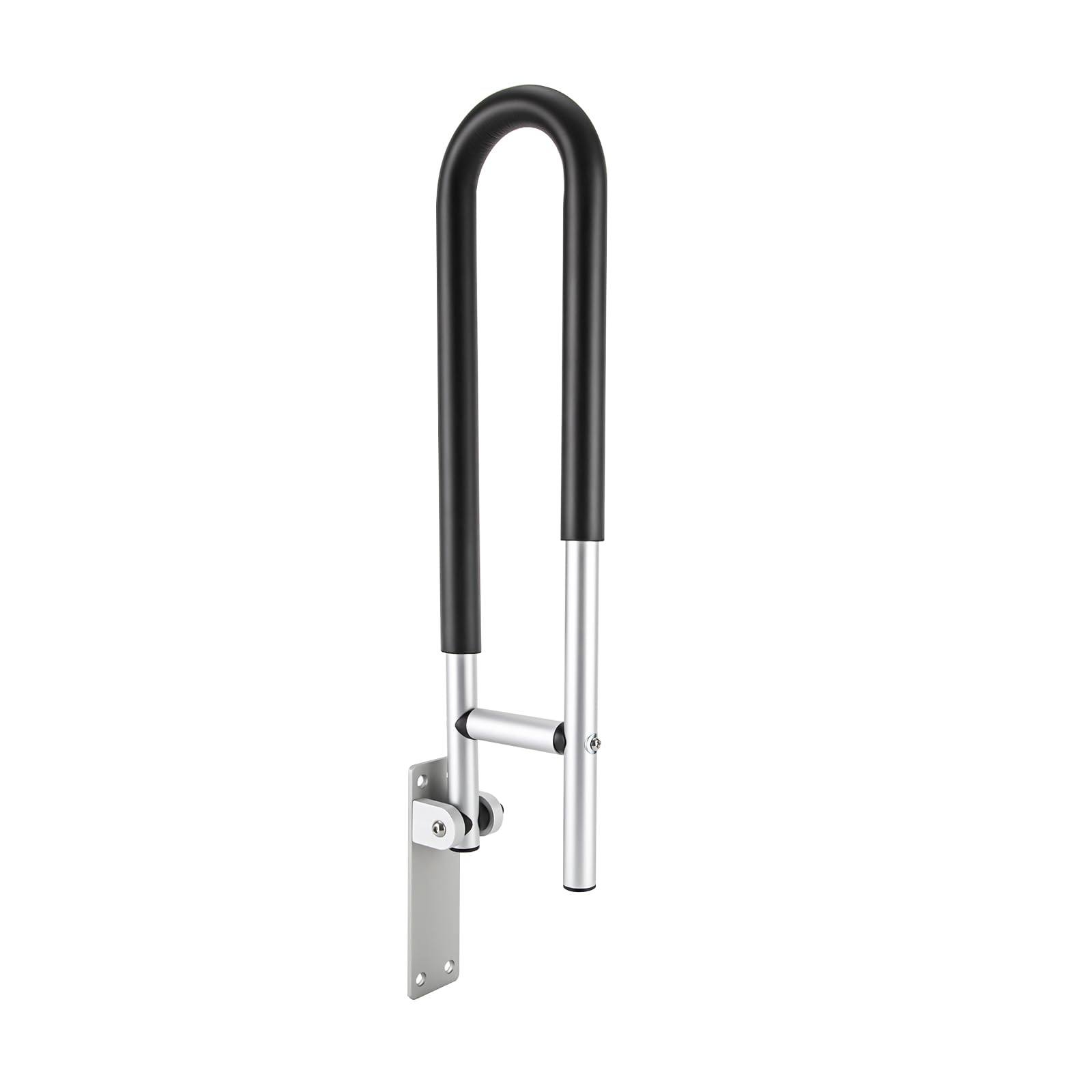 Tirador de soporte de pared de 60 cm para aseo, soporte plegable de 90°, vertical, giratorio 90°, plegable, antideslizante, asas de seguridad, capacidad de carga de 120 kg, asidero de seguridad para