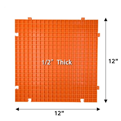 stained glass cutting mat solid bottom plastic grid orange 1 pack