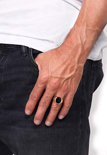 Bague pour hommes Kuzzoi chevalière argent or massif 13mm - 5