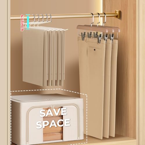 HUADYMEET 50 Pack Metal Open Ended Pants Hangers,Space Saving,14 Inch,Beige by HUADYMEET - Image 6