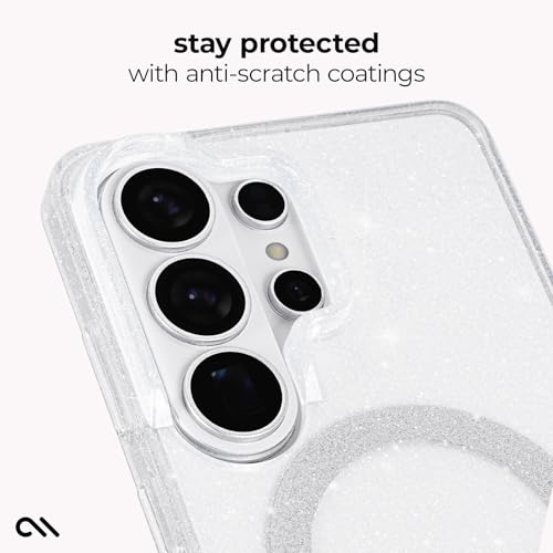 Case-Mate Samsung Galaxy S26 Ultra Case [Magnetic & Wireless Charging] - Stylish Sparkly Phone Case w/12ft Drop Protection - Magnetic Cover for Samsung Galaxy S26 Ultra 6.9" - Twinkle Twilight Silver by Case-Mate - Used condition - Image 4