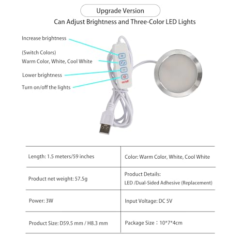 LED Lamp Kit 001 drie kleuren 3000K warm wit USB 5V voor Bambu Lab Makerworld 3D-printer DIY onderdelen - Afbeelding 4