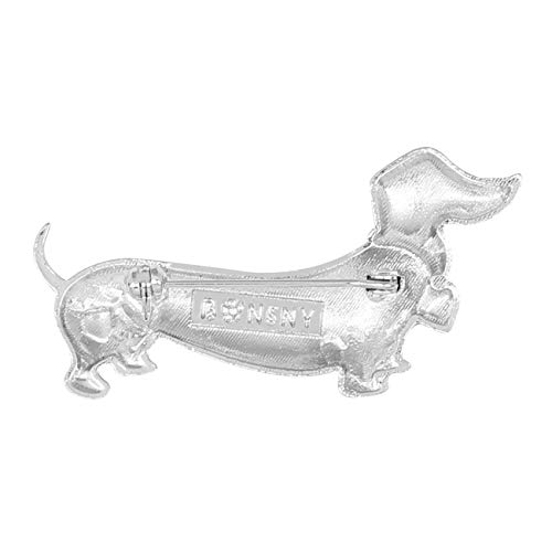 Image of Bonsny Enamel Alloy Sweet Dachshund Dog Brooches Pin Jewelry For Women Girls Novelty Gift Charms