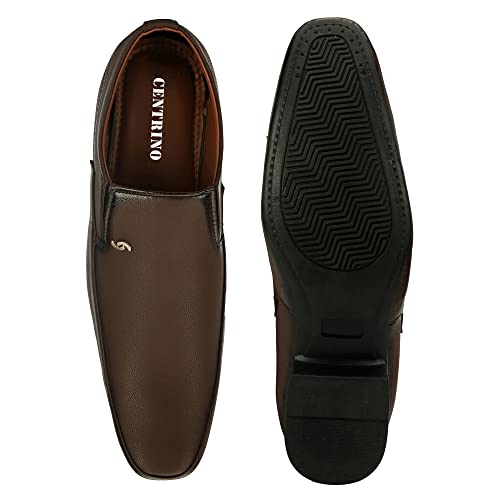 Image of Centrino Mens Formal Shoes |Slip-On Men's Formal Shoe | Stylish Non-Lace Design | Soft Cushioned Insole for Comfort | Perfect for Office & Formal Wear (20225)