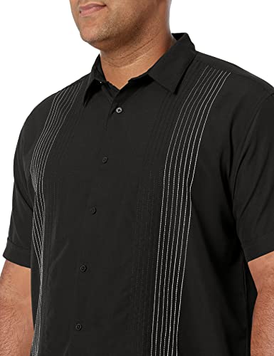 Cubavera Men's Striped Panel Dobby Short Sleeve Button-Down Shirt (Size Small - 5X Big & Tall)3