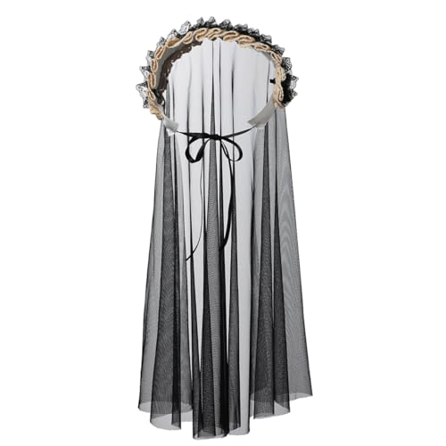 Mantilla de encaje de alta calidad BLESSUME con velo triangular clásico