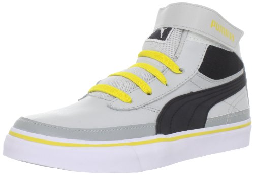 Puma Maeko S Mid V Sneaker (Toddler/Little Kid/Big Kid),Gray/Black/Quarry/Lemon,4 M US Toddler