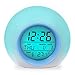OUTWIT Kids Alarm Clock【Updated Version】, Student Digital Clock for Boys Girls, 7 Colors Changing Light Bedside Clock for Children's Bedroom, with Indoor Temperature, Touch Control and Snoozing