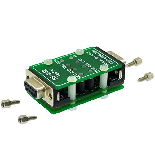 Módulo comprobador RS232 con luces LED y conectores DB9 macho a hembra 5