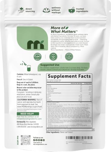 Micro Ingredients Super Greens Powder