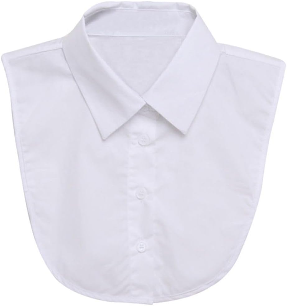 Leadigol Lady's Fake Collar,Detachable Dickey Collar Blouse Half Shirts False Collar,Women Lapel False Blouse Top,Half Shirts Blouse for Girls White,Black - Image 3