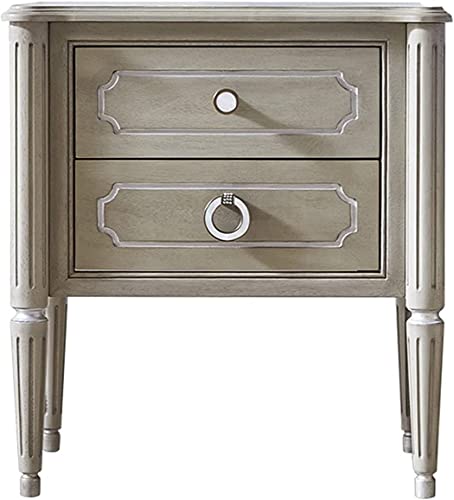FLBT SimpleMesita de noche de madera, moderna mesita de noche para dormitorio, LightLuxuryBedsideCabinet2 cajones, armario de almacenamientoMesita de noche, armario de almacenamiento, 55 x 41 x 60 cm