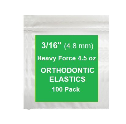 3/16 Inch Orthodontic Elastic Rubber Bands, 100 Pack, Natural, Heavy 4.5 Ounce Small Rubberbands Dreadlocks Hair Braids Fix Tooth Gap, Free Elastic Placer For Braces #TOP1