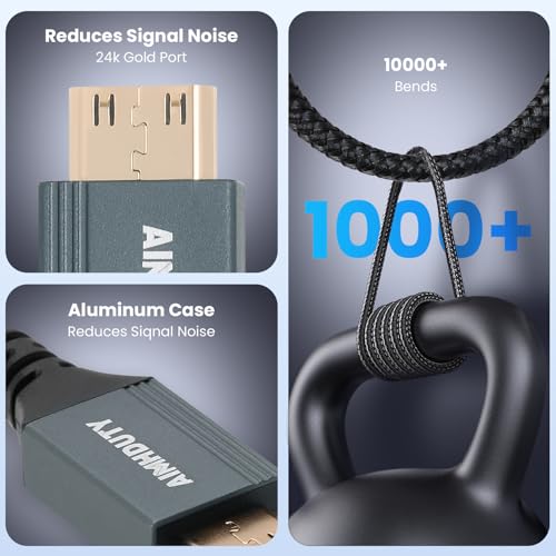 8K Mini HDMI to HDMI Adapter Right Angle Cable, 90 Degree Mini HDMI (Male) to HDMI (Female) L-Shaped Converter Connector, support 8K@60Hz,4K@120Hz, Compatiable for Raspberry Pi Zero, Camera, Monitor