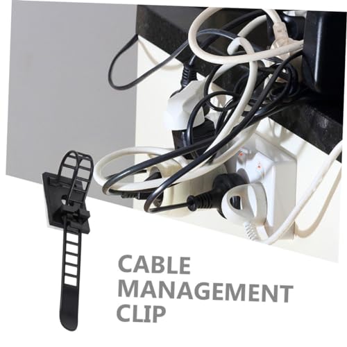 Uonlytech 25 piezas Clips para Cables para Escritorio, Clips Adhesivos para Gestión de Cables miniatura 5