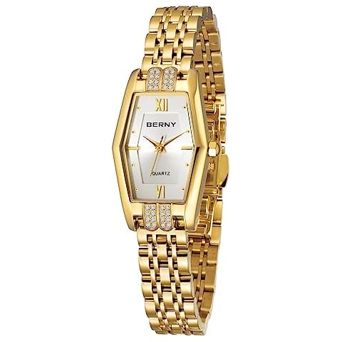 BERNY Gold Hexagon Ladies Quartz Watch Cover