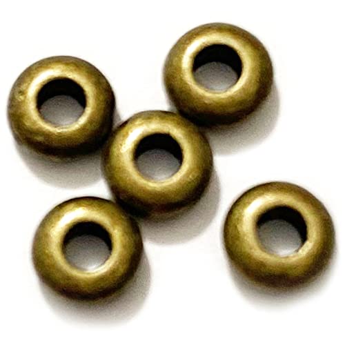 Antique Bronze Smooth Spacer Beads for Jewelry Making Small Brass Metal Beads & Bead Assortments for Bracelet Necklace Earring Making Brass Bead Spacers for Jewelry Making Brass Shapes Crafts 500pcs