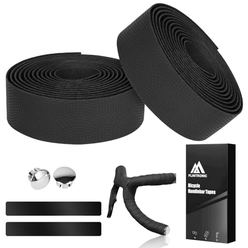 flintronic Cycling 2 taśmy na kierownicę rowerową, do rowerów wyścigowych, rowerów górskich, antypoślizgowa i amortyzująca wstrząsy, 210 x 3 cm
