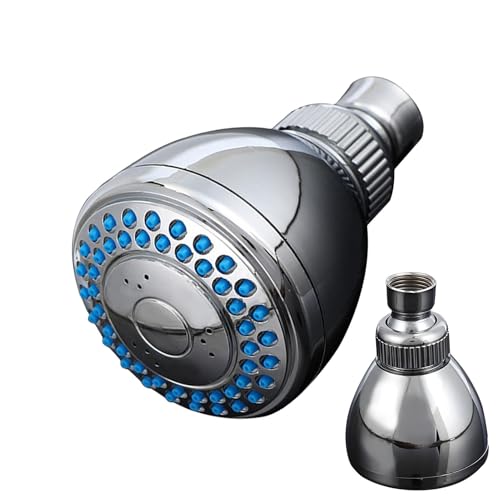 Cabezal de ducha para baño, cabezal rociador de ducha - Cabezal de ducha con rociador de agua ajustable con pequeñas boquillas de silicona - Cabezal de ducha antiobstrucción, accesorios de