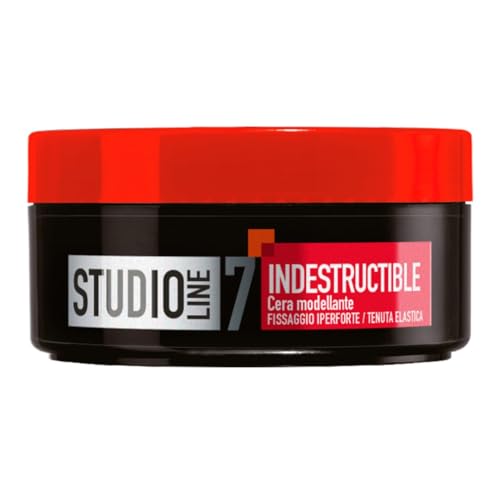 L'Oréal Paris Studio Line Cera Modellante, Per Tutti i Capelli, Per Look Naturali e Definiti, Tenuta Forte Fino a 24h, Formula Elastica, Indestructible, 75 ml