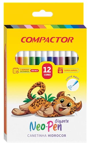 Caneta Hidrográfica Compactor Neo-Pen - 12 Cores