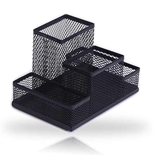 Koofull Desk Organizer Desktop Mesh Pen Pencil Holder Caddy With 4 Compartments, Office Home School Classroom Accessories Cool Supplies #TOP4