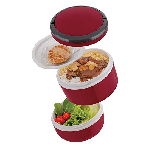 Marmita Lunch Box Vermelho, LB4052-VM, Euro Home