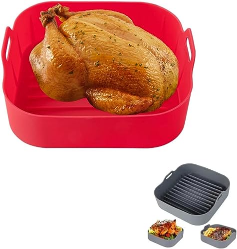 Forma Panela Forro Para Cozimento Airfryer Sem Sujeira Reutilizável (Cinza)