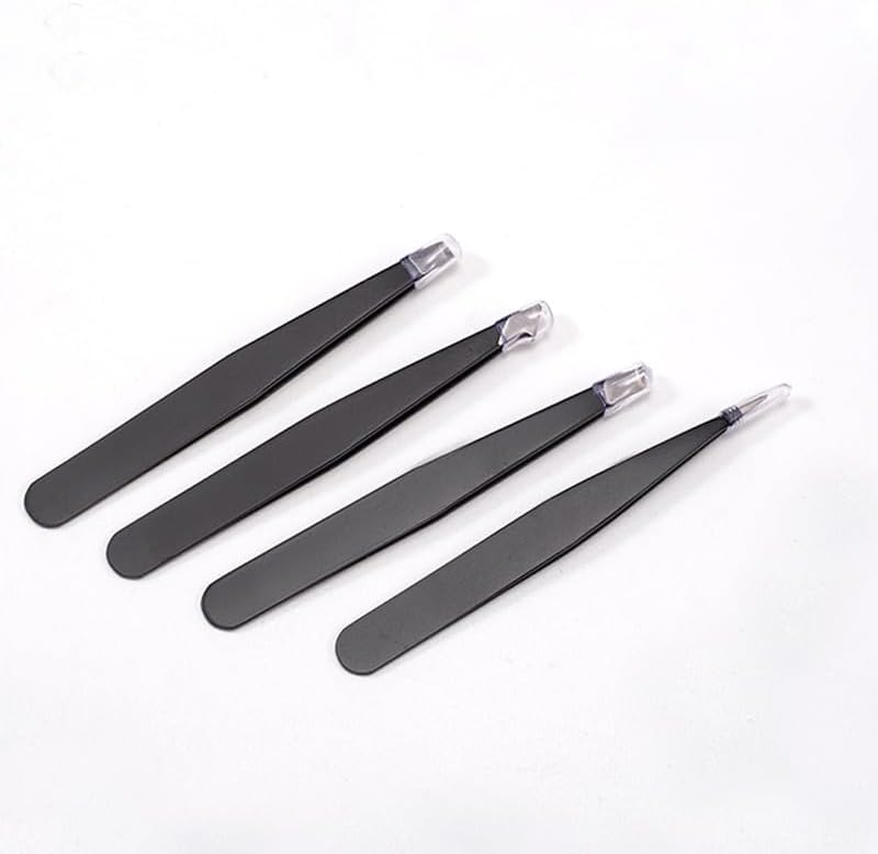 Miniatura 7 de Juego de pinzas  Kit profesional de pinzas de acero inoxidable para cejas para mujeres y hombres con espejo y estuche de viaje de cuero, depilación