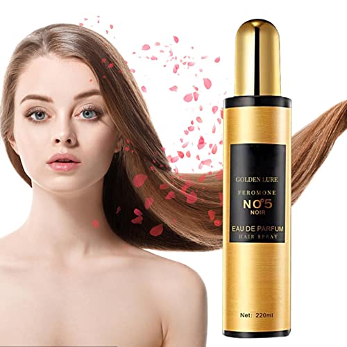 Óleo Capilar Golden Lure Feromônio, Spray de perfume para cabelo Golden Lure nutritivo, fragrância c